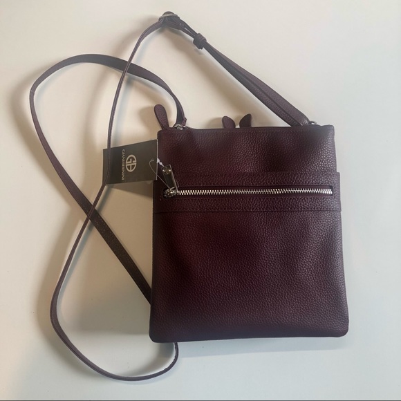 Giani Bernini Wine Deep Purple Softy Core Crossbody Bag, NWT! - Picture 3 of 10